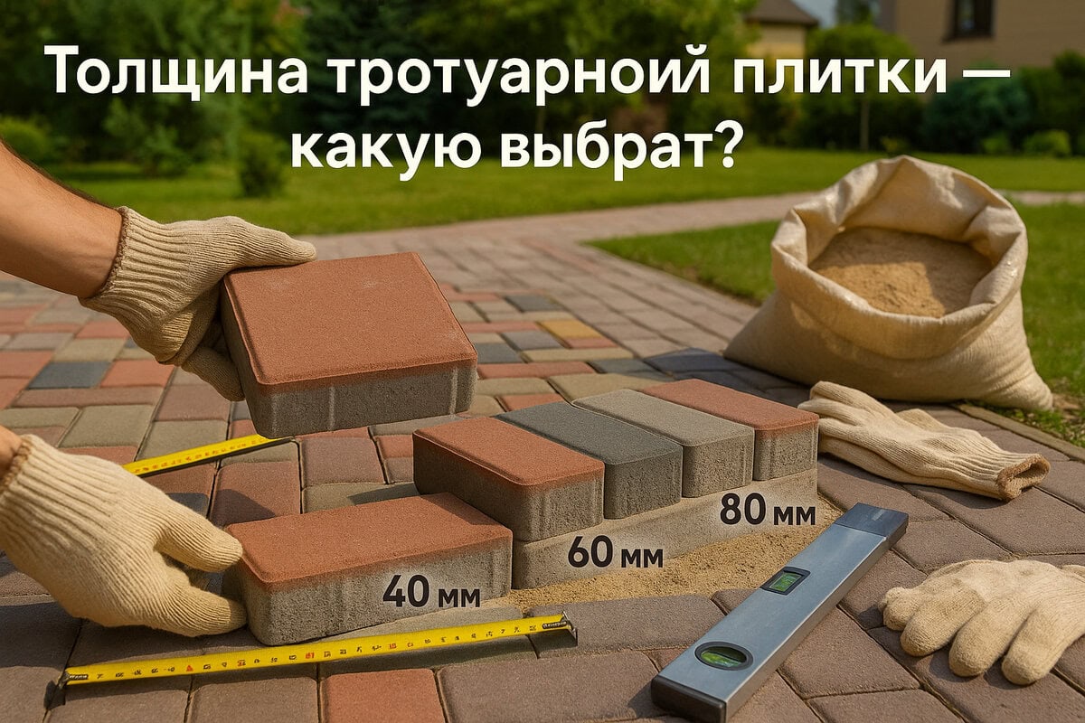 Какую толщину тротуарной плитки выбрать
